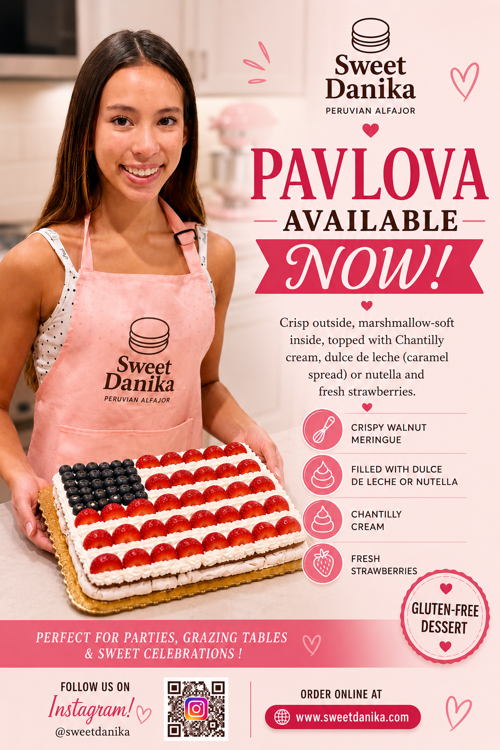 ๐ PARTY Size Rectangular Pavlova (9" ร 13") (SERVES 16-20)