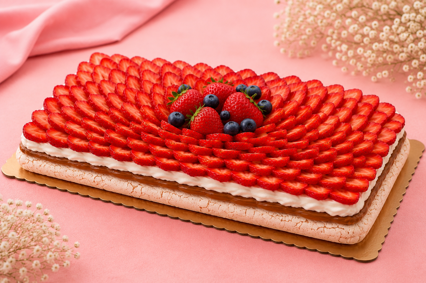 🍓 CELEBRATION Size Rectangular Pavlova (13" × 18") (SERVES 24-30)